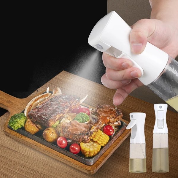 200–500 ml Olivenöl-Sprühgerät, leerer Essigöl-Flaschenspender, Salat, Grillen, Kochen, Backen, Küchenhelfer, Nebelspray für Airfryer