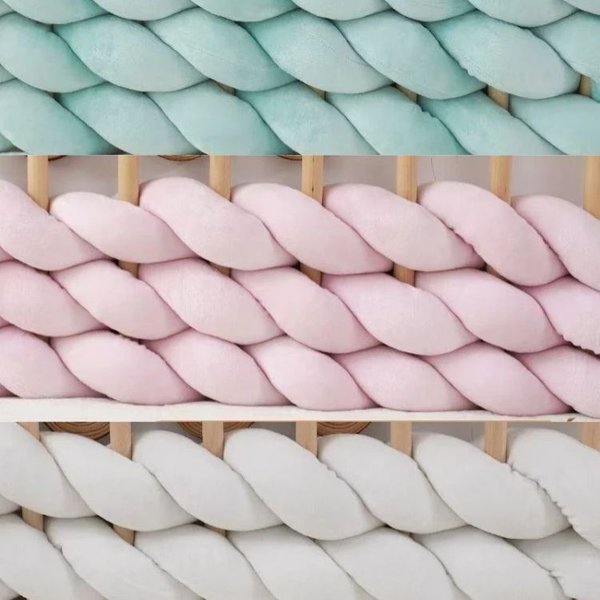 5M/3M Anti-kollision Streifen Diy Baby Spleißen Bett Gewebt Zaun Leitplanke Dekoration Krippe zaun Soft Pack Ins Wind und Mahua