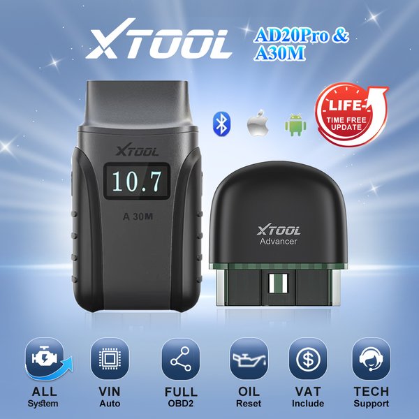 XTOOL A30M A30D AD20PRO Bluetooth OBD2 Scanner Vollsystem-Autodiagnosegerät Lebenslanges kostenloses Update Automobil-Fehlercodeleser OBDII DTC-Suche DRAHTLOSES Diagnose-Scan-Tool A30M & AD20 Pro