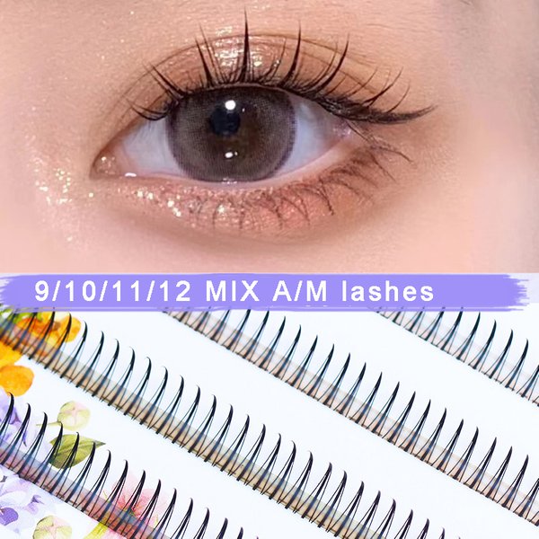 Dream Deer A/M Typ A Falsche Wimpern 8–12 mm Mix Fake Lashes Natural Fairy Lash Korean Makeup Individuelle Cluster-Augenwimpern