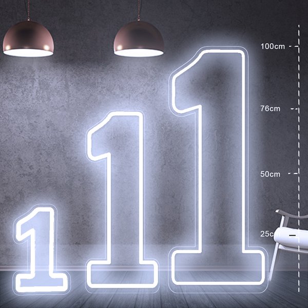 Chiffres néon LED extra-larges 76cm/100cm, sur pied et murale, pour décoration de fête d'anniversaire ou de mariage