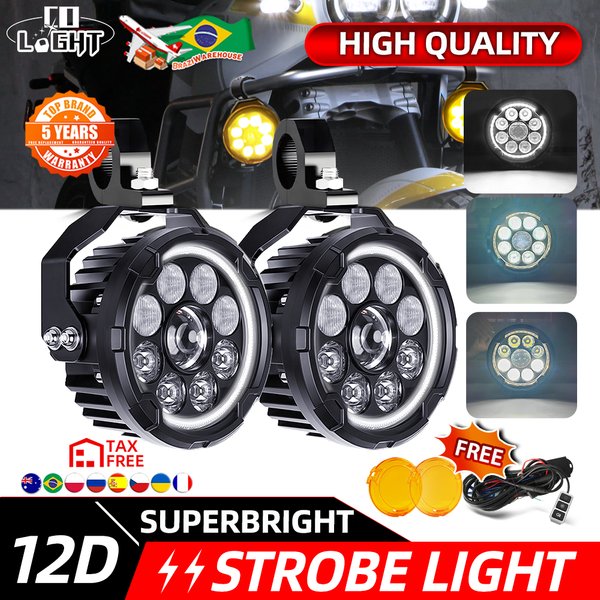 CO LICHT Motorrad LED Fahren Arbeit Licht 5 zoll DRL Strobe High Low 12V 24V Für BMW R1200GS LC ADV R1250GS F900R R9T Hilfs