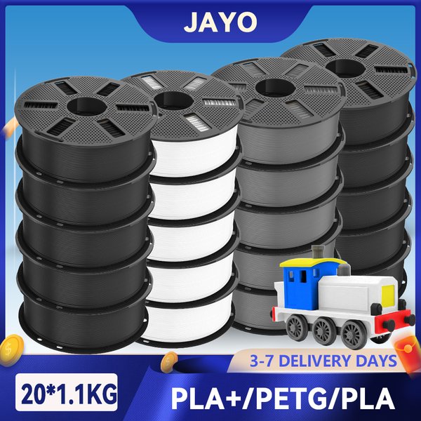 JAYO 20 Rollen 3D PETG/ PLA / PLA PLUS Druckerfilament 1,75mm 100% Blasenfrei Ungiftig 3D-Druckmaterialien für 3D-Drucker & 3D-Stift