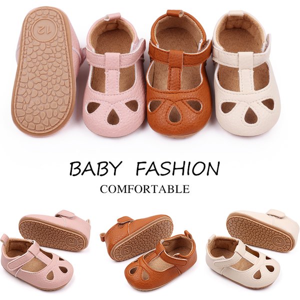 Baby Spring and Summer Sandal Girls and Boys 0-18 Months First Step Shoes Casual Walking Hollow Breathable Fanshion Anti-slip