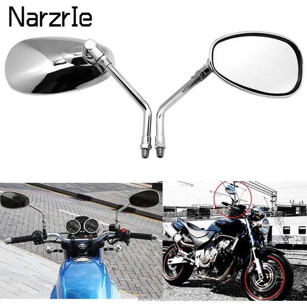 2Pcs/Pair Motorcycle Rearview Mirror Electrombile Scooter E-Bike Rearview Mirrors 10mm For Honda Shadow Ace Spirit Magna VT750