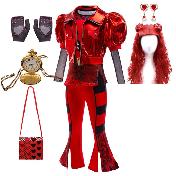 Descendant Kostüm 2026 Teen Fantasy Comedy Film The Rising of Red Cosplay Kylie Cooles Outfit Halloween Verkleidung für Mädchen