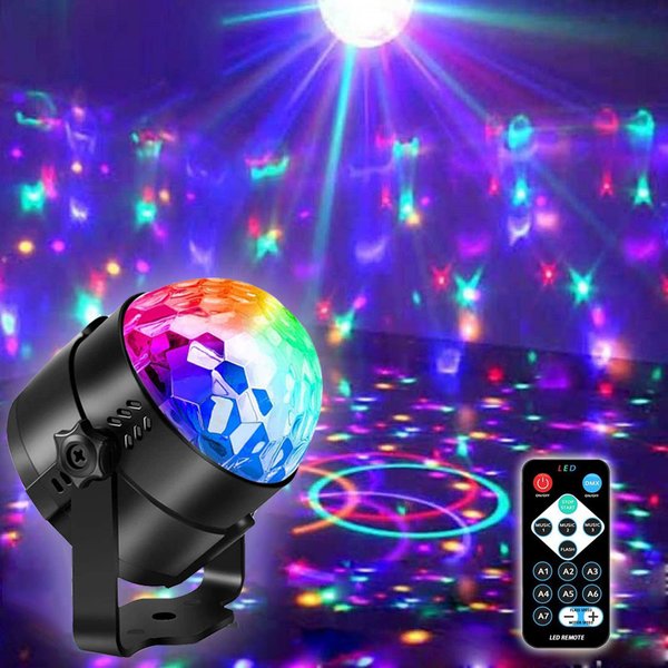 LED scène Disco lumière rotative DJ balle stroboscopique télécommande sonore magique danse voiture RGB cadeau de noël fête Club Laser spectacle lampe