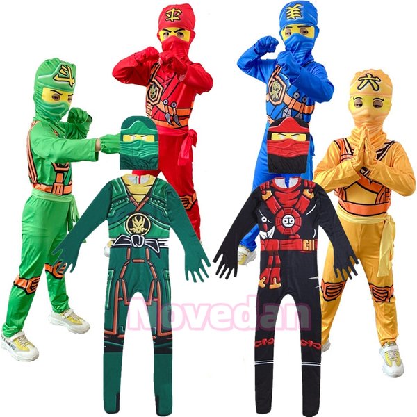 Phantom Ninja Cosplay Kostüm Jumpsuit Bodysuit Maske Anzug Karneval Party Verkleidung Ritter NINJA Kostüm für Kinder Jungen Mädchen