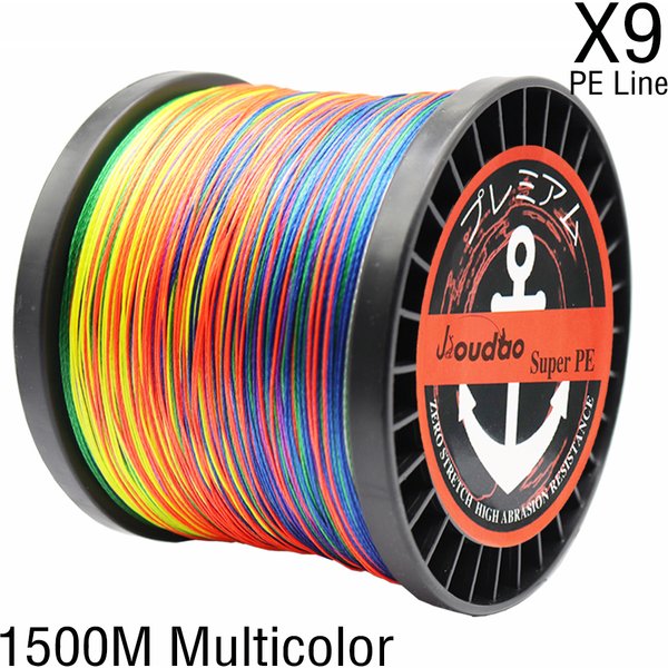 S9 Braid Line 9Strands Braided Fishing Line 1500m PE Multicolor Strong Strength Fishing Braid 20LB-200LB Carp Fishing Accessory