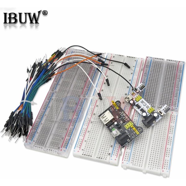 1pcs MB-102 mb102 Steck brett 830 / 400 Punkt löt freie Leiterplatte Brot brett transparenten Test entwickeln DIY schwarz weiß für Arduino
