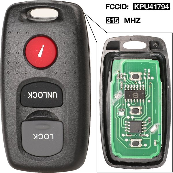 jingyuqin For Mazda 3 6 MPV Protege 5 3 Buttons Remote Key Keyless Entry Fob Transmitter Alarm Beeper Clicker KPU41794 315Mhz