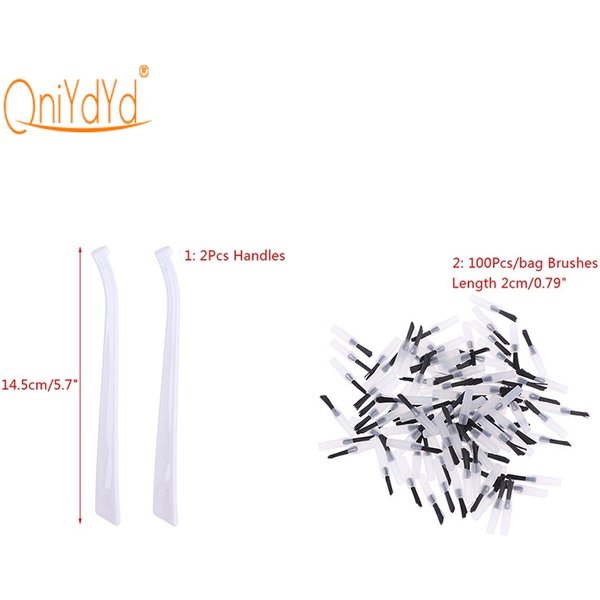Dental Einweg-Mikroapplikator-Zahnbürste für Zahnklinikbedarf, Bürstenkopf/Bürstengriff