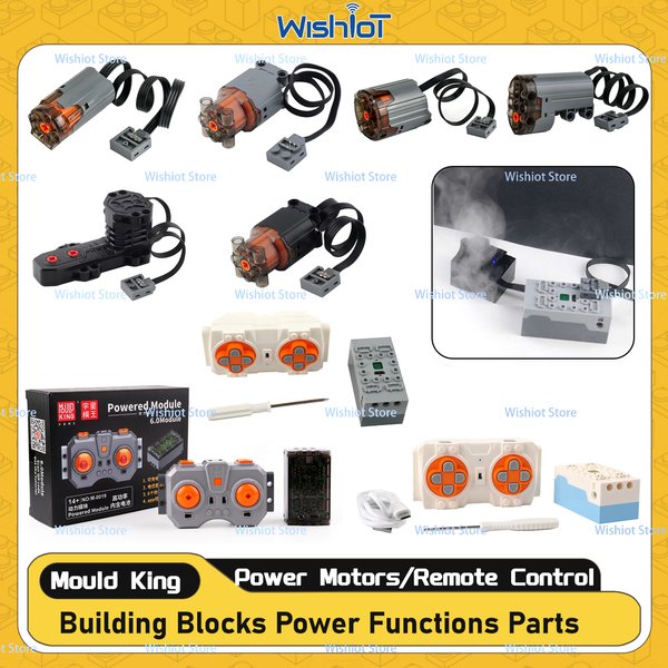 Mold King MOC Power Functions Części techniczne M L XL Serwomotor Elektryczny pilot zdalnego sterowania Bloki akumulatorów Prezent dla dzieci