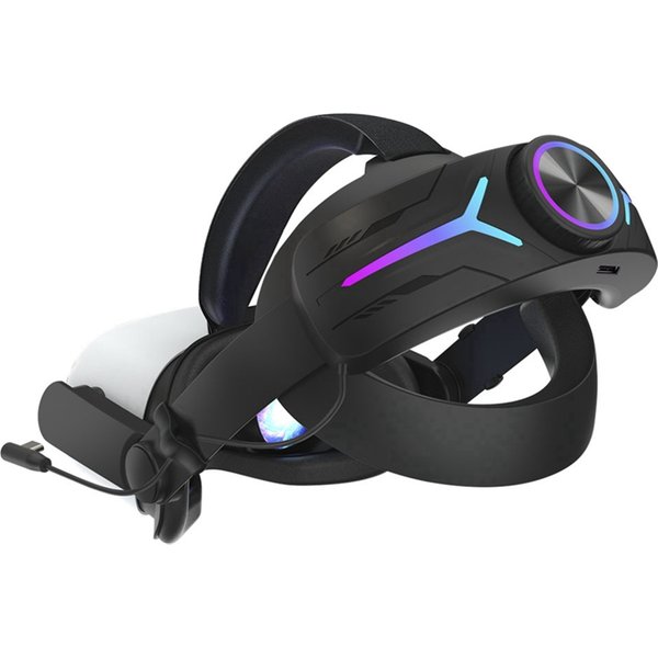 Sangle de tête réglable pour Oculus Quest 2, batterie 8000mAh, sangle Elite, pièces VR, plastique, noir, extension de temps de jeu, 1 PC