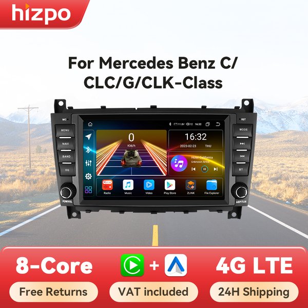 Hizpo 8 "Android Auto Radio Für Mercedes Benz C-Klasse W203 W209 C180 C200 CLK200 Carplay Auto multimedia GPS 2din Autoradio 7862