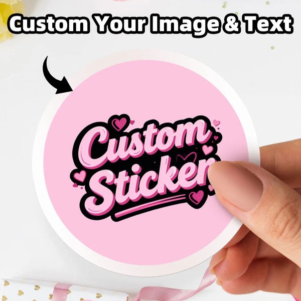 1/50/100 pièces Autocollants ronds personnalisés imperméables, personnalisables avec logo, image, texte pour toutes les occasions