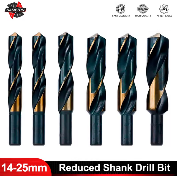 HSS Spiralbohrer mit Reduziertem Schaft 14 16 18 20 22 25mm Durchmesser Lochsäge für Holzbohrwerkzeuge