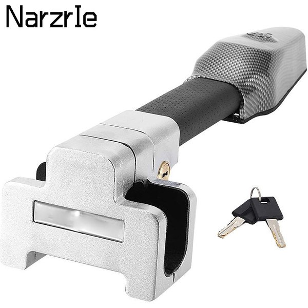 Universal Auto Lenkrad Lock Sicherheit Auto Anti Theft Sicherheit Alarm Lock Versenkbare Schutz T-Schlösser für Auto Zubehör