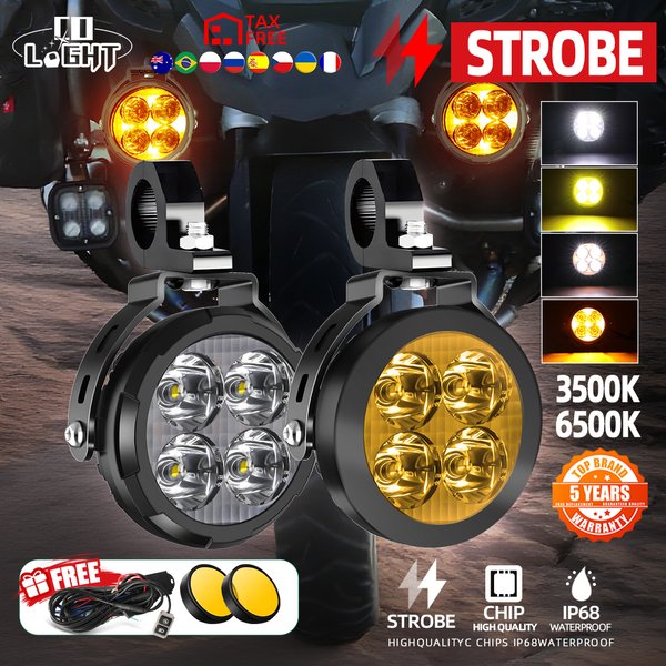 CO LIGHT 4“ LED Work Light Spotlight Fog light Driving Lamp Strobe for BMW R1200GS R1250GS F800 F850 F900 Motorcycle SUV ATV 24V