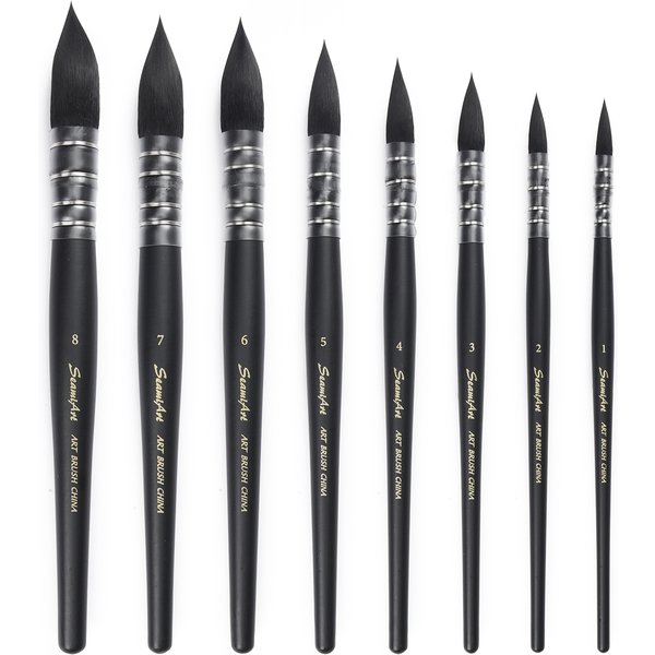 1Peice Watercolor Brush Wood Paint Brush Artist Hand Painting Brushes Water Color Gouache Drawing Art Brush Supplies