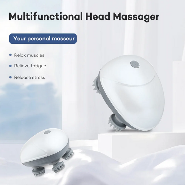 Ohio eur de cuir chevelu électrique pour la croissance des cheveux, 4 têtes de massage, soulagement du corps, relax, portabilité du cou initiée