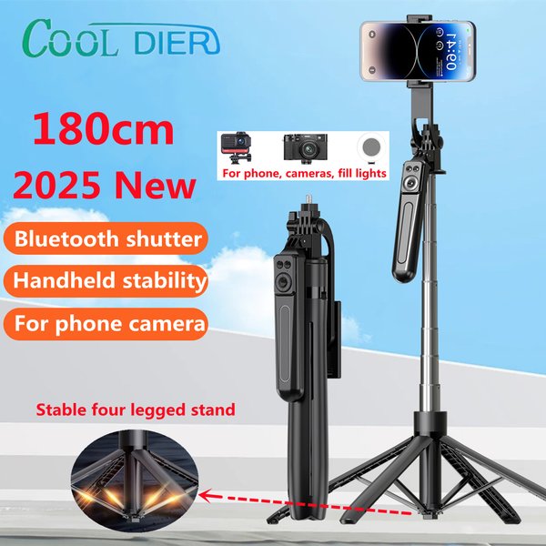 COOL DIER Neues Stativ für Smartphone-Kameras, Stativständer mit Bluetooth-Auslöser, kabellose Selfie-Stick-Halterungen mit Telefonhalterung