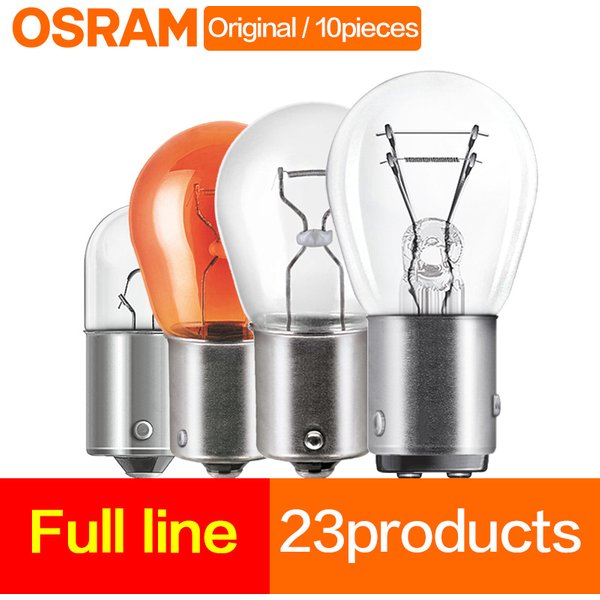 Auto-Signalleuchten OSRAM 12V P21/5W 7528Y P21W 7506Y PY21W 7507 R10W 5009 R5W Bremslicht Stopp Blinker Rücklicht Halogenlampen Motorrad