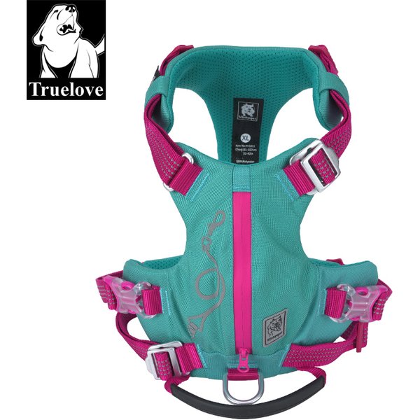TRUELOVE Fluchtsicheres Geschirr mit Reißverschlusstasche, taktisches Hundeweste-Geschirr und einfach zu kontrollierendes Training, Militärrucksack YH1811