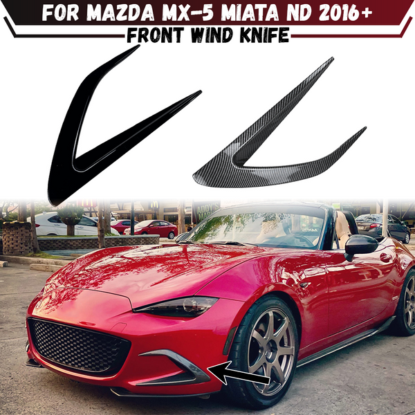 Pour Mazda MX-5 ata MiND 2016 + pare-chocs avant Spomicrophone antibrouillard couvercle Air couteau séparateur côté aile couteau Spomicrophone Grille