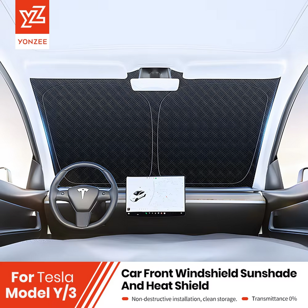 YZ Für Tesla Modell Y3 Highland Juniper 2021-2025 Auto Sonnenschutz Frontscheibe Schatten Visier Glasdach Dachfenster UV-Schutz