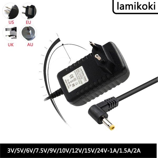 DC Elbow Interface 6V 9V 12V 15V 18V 24V 1A 1.5A 2A L Type Hole Power Adapter 4.0*1.7 plug