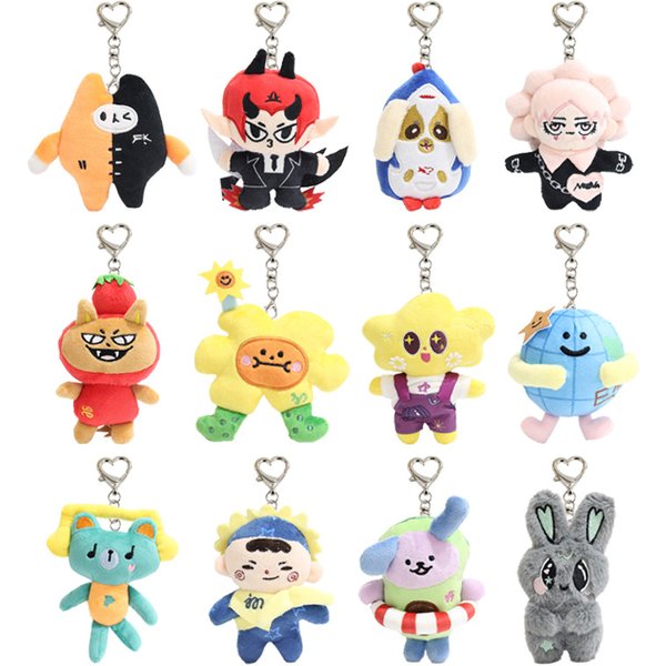 Thailand GMMTV CP Plüsch-Schlüsselanhänger Cartoon Niedlicher Anhänger mit PP-Baumwollfüllung JAIDEE BABII WIN ForceBook AouBoom Fans Geburtstagsgeschenk