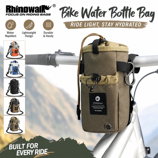 Rhinowalk Fahrrad-Wasserflaschentasche 1L Isolierte Fahrradflaschenhalterung Schnellöffnungs-Schulter-Umhängetasche Fahrradflaschenbeutel Zubehör