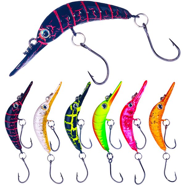 HENGJIA riz ver Shaper truite vairon Wobbler leurre de pêche 5.2 cm 2.6g manivelle artificielle dur appât truite brochet bar pêche