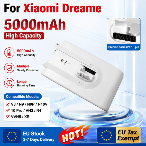 5000mAh Li-Ionen-Akku Ersatzteile für Dreame V8 V10Pro V9P XR VVN3 VVN5 Handstaubsauger