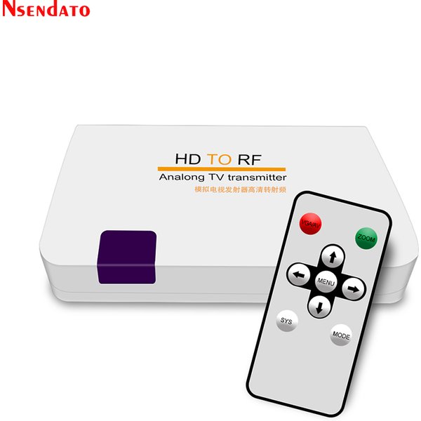 Convertisseur HDMI vers modulateur RF, boîtier émetteur de signal analogique pour téléviseur avec télécommande pour moniteur de télévision et projecteur