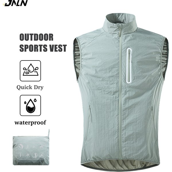 JNLN Angelweste für Herren und Damen, Sommer, Bergsteigen, Camping, Wandern, Laufen, wasserdichte, ärmellose Jacke mit Selbstlagerungsfunktion