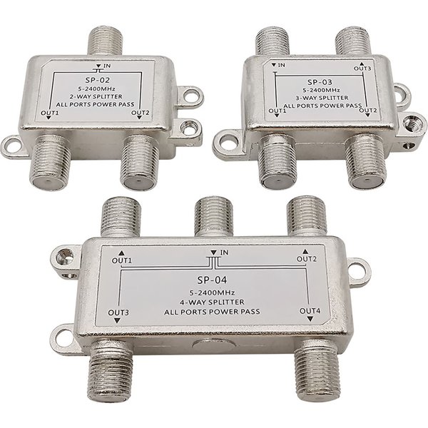 2/3/4 Weg TV Antenne Satelliten Splitter TV Splitter Verteiler Koaxialkabel Antenne Kabel TV Signal Splitter F Typ Stecker