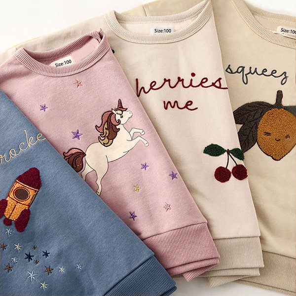 Kinder-Sweatshirts für Jungen und Mädchen, niedliche Langarm-Sweatshirts, Kinder-Pullover aus Baumwolle
