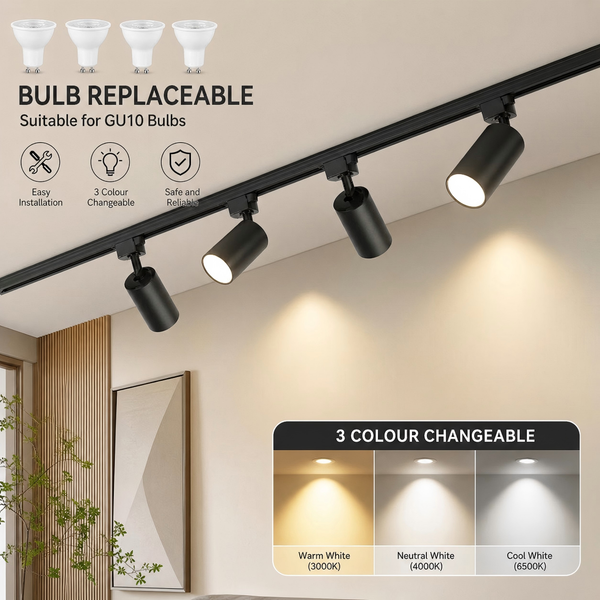 110V 220V LED-Tracklight GU10 Deckenstrahler-Set LED-Deckenleuchte für Wohnzimmer Küche Linienbeleuchtung Schienensysteme Spotlight