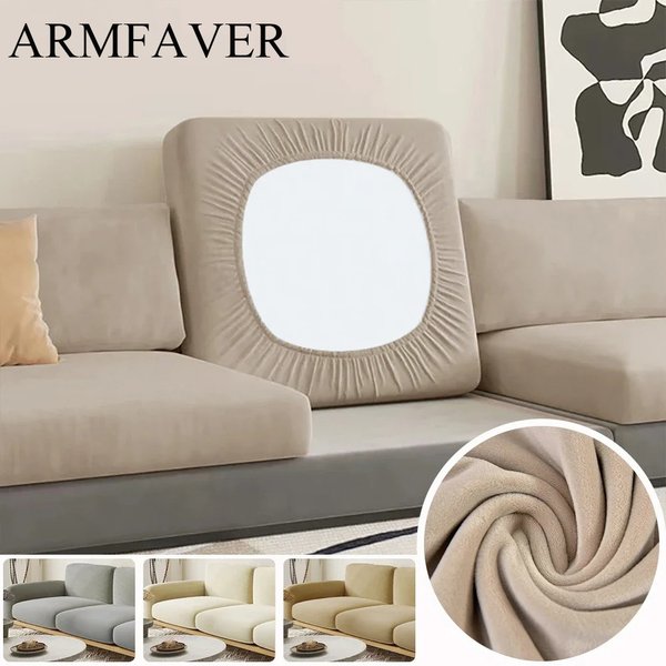 Housse de coussin de siège de canapé en velours ARMFAVER pour salon, housses de canapé épaisses et moelleuses, housse de canapé d'angle en forme de L extensible, housse de fauteuil