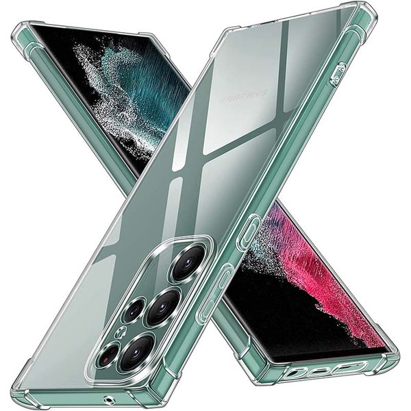 Stoß feste silikon klare airbags fall für samsung galaxy s24 s23 s22 s21 s20 ultla fe s10 lite s9 s8 plus s10e telefon rückseite