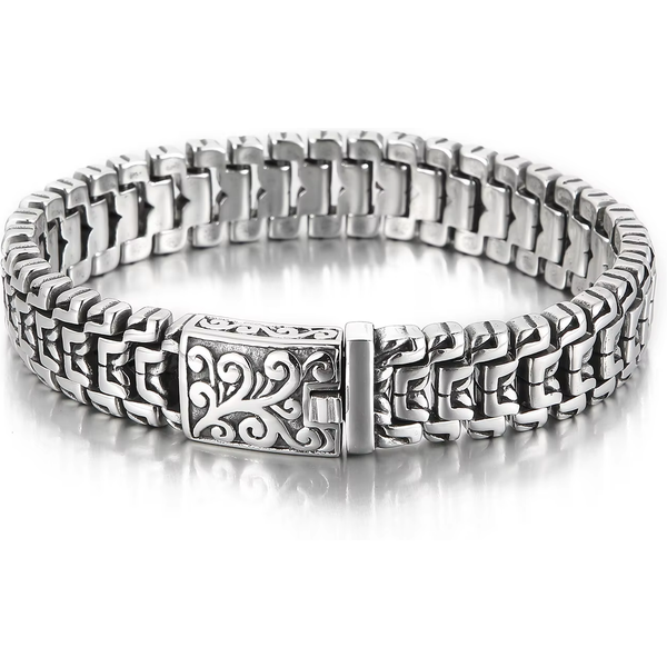 Fongten-Bracelet en Acier Inoxydable pour Homme, Bijoux Hip Hop, Vente en Gros