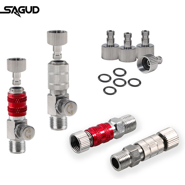 SAGUD – accessoires à déconnexion rapide pour aérographe, adaptateur de raccord rapide 1/8 avec 4 connecteurs Extra rapides, pièces de brosse à Air pour tuyau