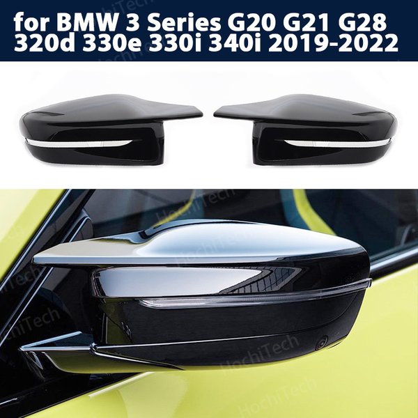 G30 G38 Helle schwarze Seitenflügel-Rückspiegel-Abdeckkappen für BMW 3 4 5 7 Serie G20 G21 G28 G22 G11 G12 M4 Stil LHD RHD