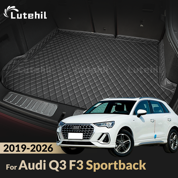 Für Audi Q3 F3 Sportback 2019-2026 2025 24 23 22 21 20 Lutehil Kofferraummatte Hintere Laderaumabdeckung Teppich Innenraum-Zubehör