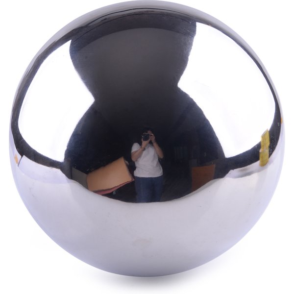 Silver Stainless Steel 250mm Mirror Sphere Hollow Ball Large Home Garden Ornament Decoration