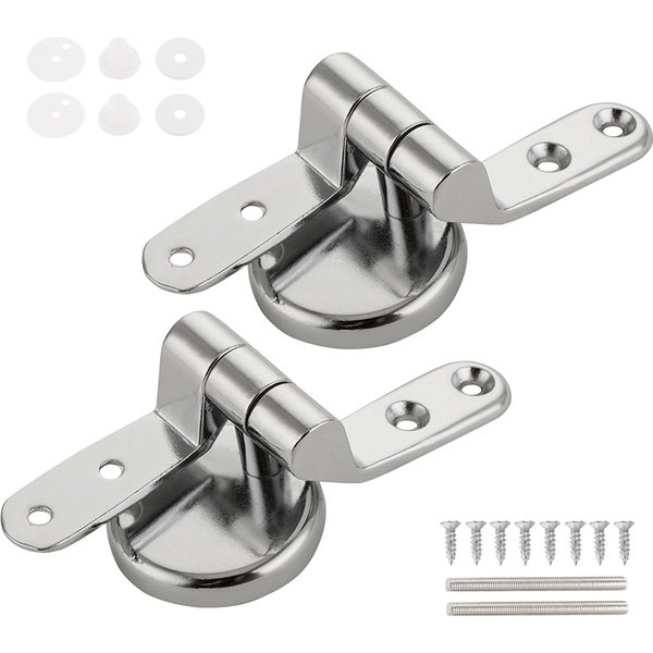 Zinc Alloy Toilet Seat Hinge Flush Toilet Cover Mounting Connector Toilet Lid Hinge Mounting Fittings Replacement Parts