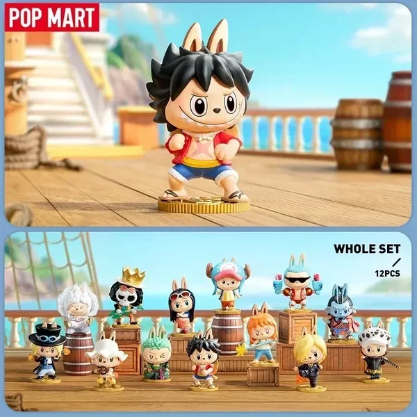 POP MART the MONSTERS X One Piece Anime Series Figure Blind Box Cute Collectible Doll Mystery Desktop Ornament Toy Gift