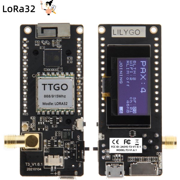 LILYGO® LoRa32 V2.1 & T3 V1.6.1 ESP32 LoRa Development Board, Wireless Module, 433MHz 868MHz 915MHz, 0.96 OLED, WIFI Bluetooth